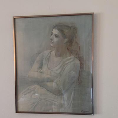 Picasso Woman in White Print