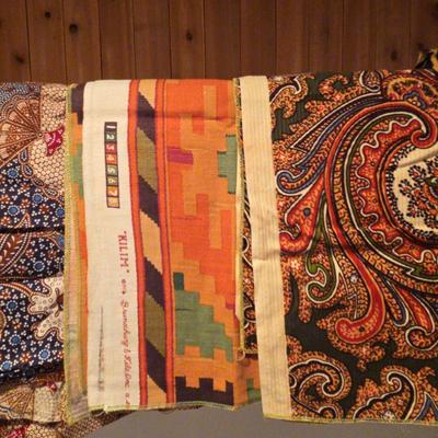Vintage Bohemian Fabric, Includes Brunschwig & Fils "Kilam"