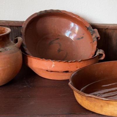 Amnion  Provencal Clay Stoneware/Vintage Clay Cookware 