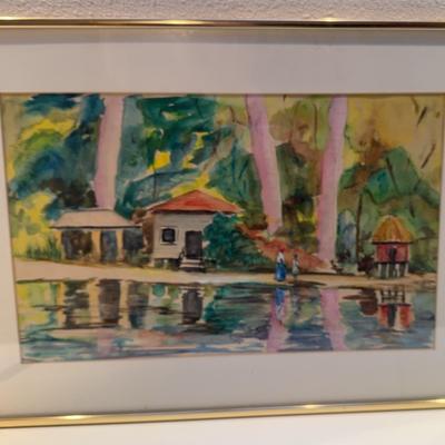 Village Painting by Jo Lathwood