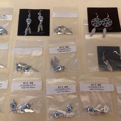 NSJ394 Navajo Sterling Turquoise Earring Parts & More