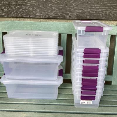 NSJ505 Sterelite Plastic Storage Bins With Lids