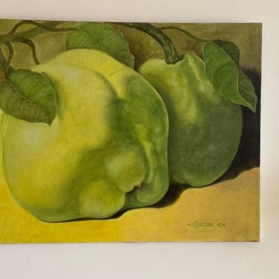 Available in Auction - Lot 16 - Gabriel C. Calles "Membrillos" signed artwork