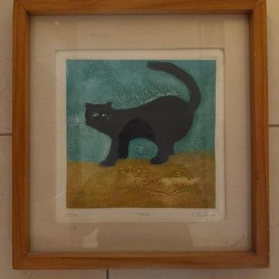 Available in auction - Lot 14 - R. Minds "Tobias" cat print