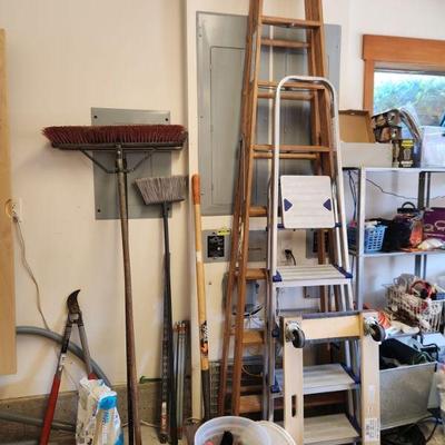 Ladders, brooms & tools