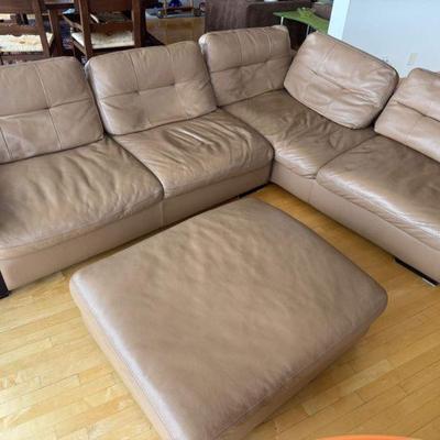 Available in auction - Lot 9 - Kasala sectional couch and ottoman