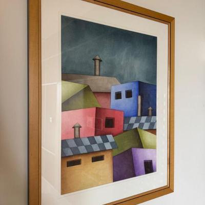 Available in auction - Lot 4 - Rolando Ortiz Watercolor Painting