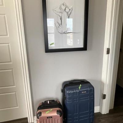 Luggage & b&w print 
