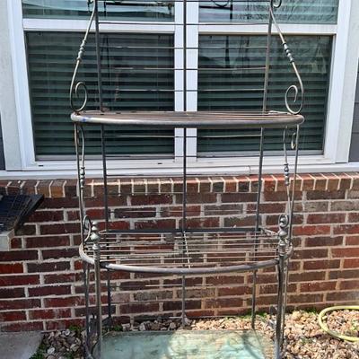 Wrought iron bakers rack/plant stand