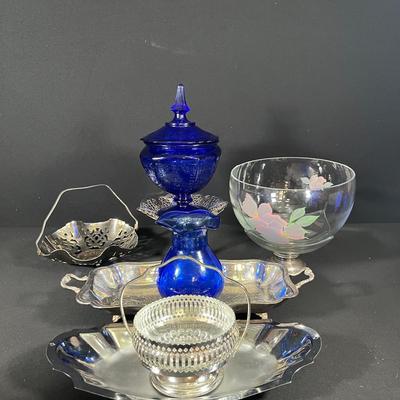 Vintage Silver Tones, Cobalt Blue, & Sterling 