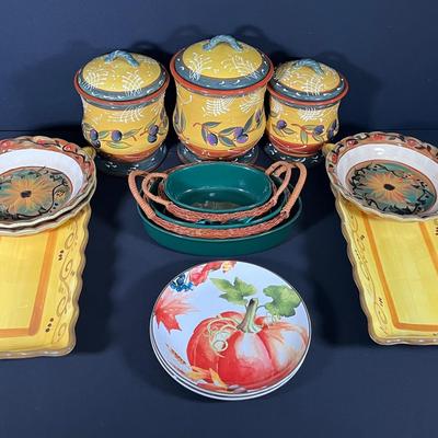 Beautiful Tuscan Inspired Canisters & Dishes - Pretty!