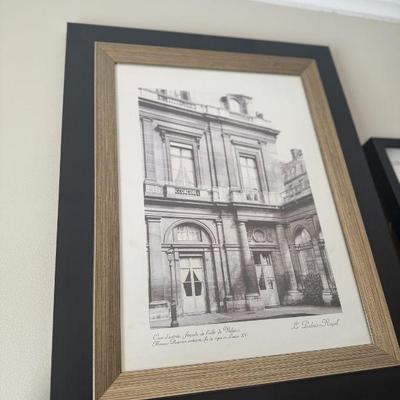 Framed architectural print