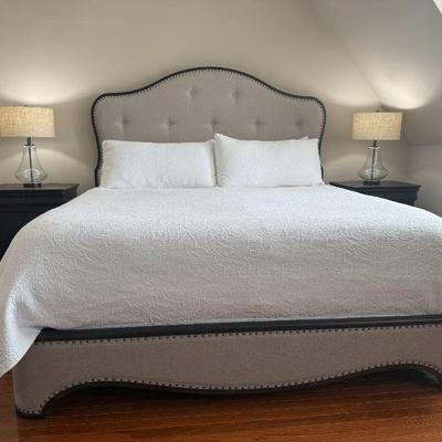 Bassett King Upholstered Bed - mattress and bedding are NOT available for purchsase