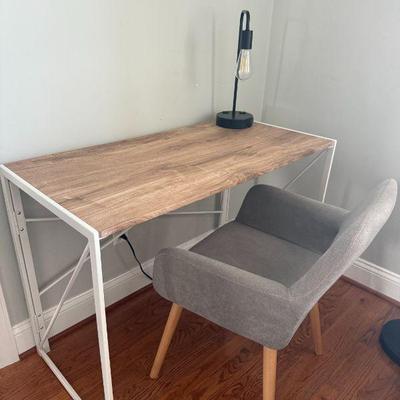 Small profile, folding writing desk