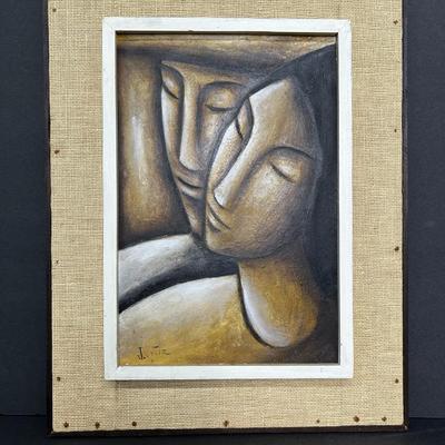 J. Ortiz Signed Painting On Board - 12x8” On 16.5x13” Backing Board