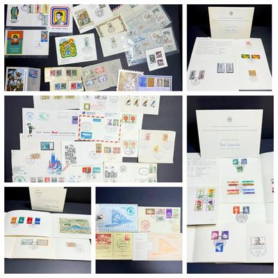 Worldwide First Day Covers, German 1975 Minister-Signed New Stamp Issues Folders, Postcards & More