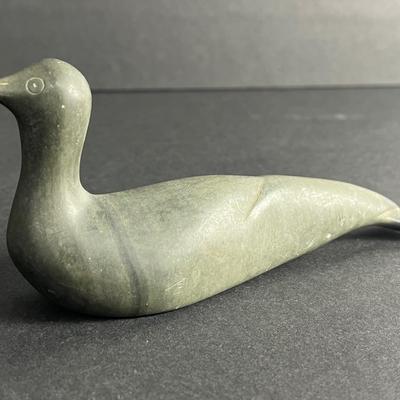 Inuit Carved Soapstone Bird Figure - 1.5x6x2.5"