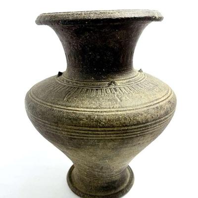 Ancient Khmer STYLE Pottery Vase - 12”h 