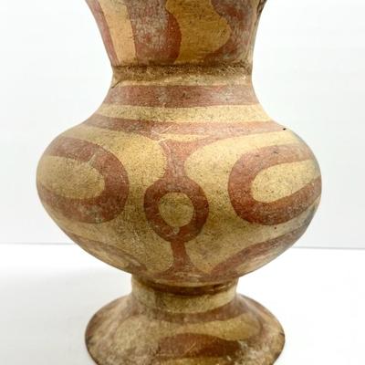 Ancient Thai Ban Chiang Earthenware Bowl - Repaired, 14.5”h X 11” Diameter