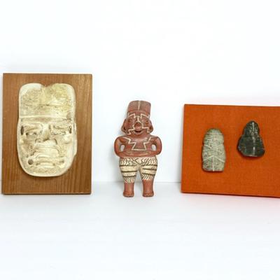 Pre-Columbian Style Figurines & Carvings - 2.5-6.5”h