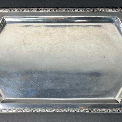 Austrian Marked 800 Silver Serving Tray - 17” Wide 