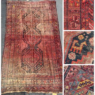 Vintage Handwoven Persian Area Rug - 5’10”X10’