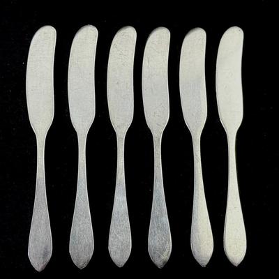 Tiffany “Faneuil” Sterling Silver Flatware: 6 Butter Knives Lot 3