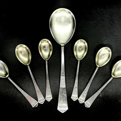 German Marked 800 Silver Bremer Silberwarenfabrik Fruit / Desert Spoon Set