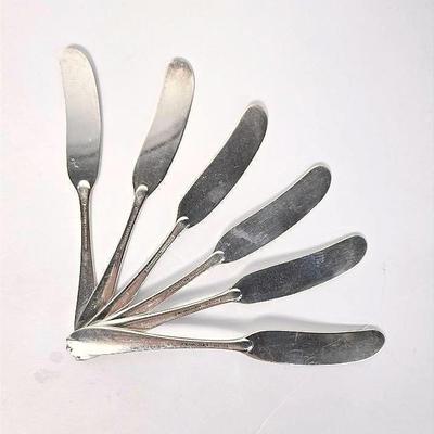 Tiffany “Faneuil” Sterling Silver Flatware: 6 Butter Knives Lot 2