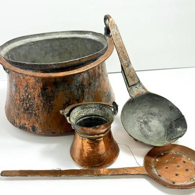 Vintage Copper Pots & Utencils