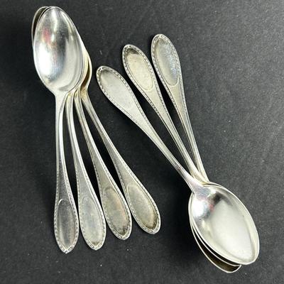 German Marked 800 Silver Bremer Silberwarenfabrik Teaspoons (7)