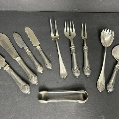 Antique Austrian 800 Silver Serving Serving Utensils - 1872 Diana Date Mark, Lot 1 