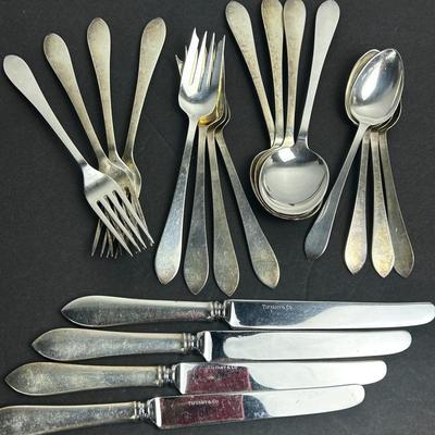 Tiffany “Faneuil” Sterling Silver Flatware: 4 5-piece Place Settings Lot 1