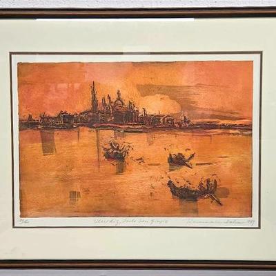 Rosemarie Hahn Signed & Numbered Print “Vendig, Isola San Giorgio” 20/100 - 20x25”