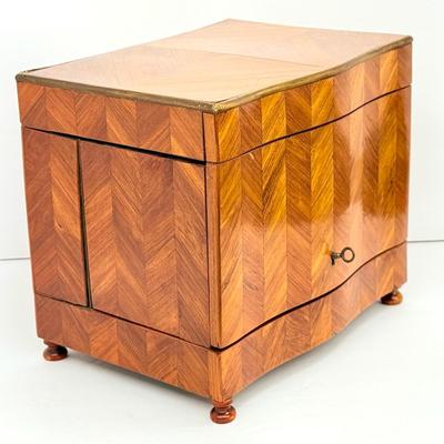 Parquetry Tantalus with Key - 11x8x10"