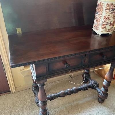 Antique flip top table