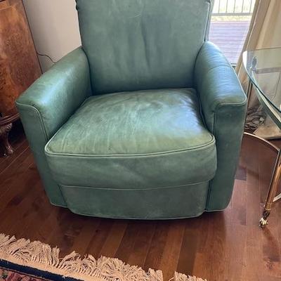 New Color! Green leather chair