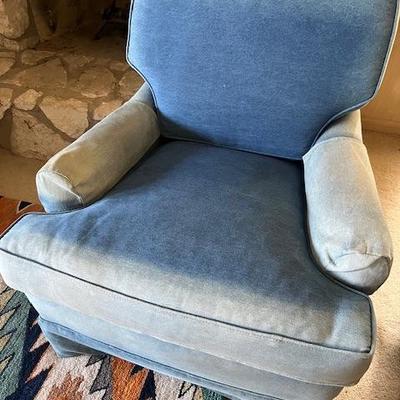 2 Denim chairs and matching love seat