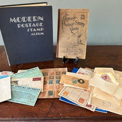 Mystery Lot Of Antique Stamps & Stamp Books