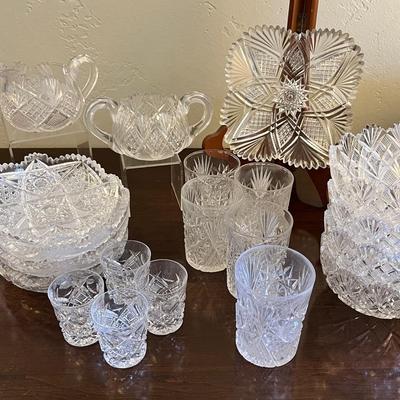 Gorgeous deeply cut Crystal Glassware 