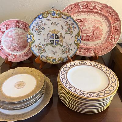 Set of 13 Gold Leaf Edged Wedgewood China & Other China Pieces