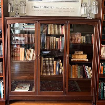 5ft X 5 Ft X  13.5” 3 Glass Paneled Cabinet With 14 Shelves