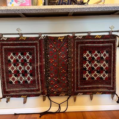 2 antique Tekke Turkmen Khorjin Tapestries