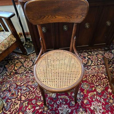 Caned antique chair