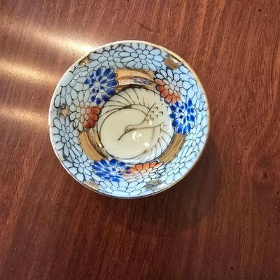 Japanese saka cup handpainted
