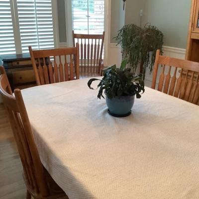 Oak table , 6 chairs, buffetsofa