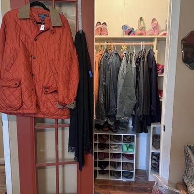 Tons of Ralph Lauren, leather jackets, jean jackets, coats