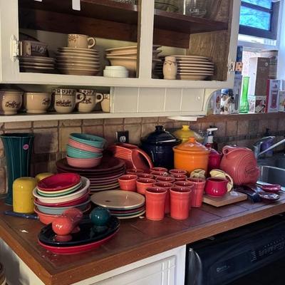 Vintage Fiesta dishes, set, vintage fiesta canister set
