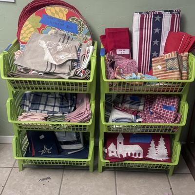 Tablecloth, table, runners, placemats, napkins, Crate & Barrel, Pottery Barn