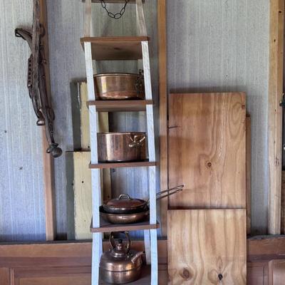 Vintage copper pots and pans